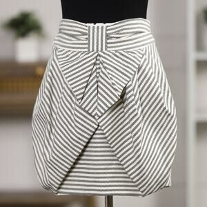 Vintage Eva Franco Anthropologie Stripe Bubble Skirt Mini Parisian Chic Size 4